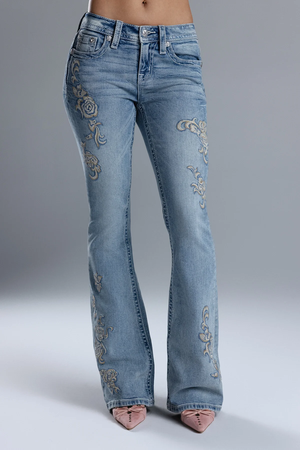 Anora Floral Flare Jeans - Image 5