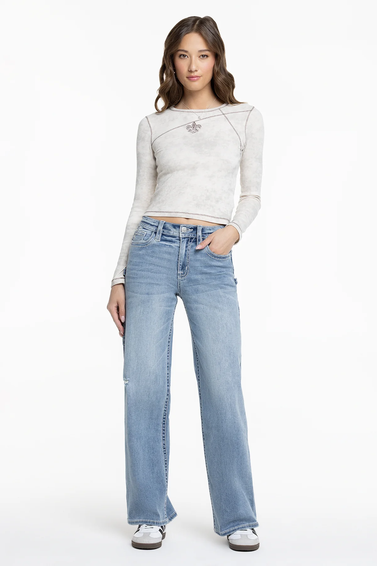 Callie Cargo Wide Leg Jeans - Image 3