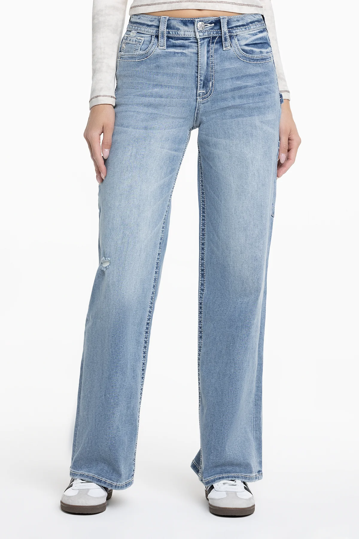 Callie Cargo Wide Leg Jeans - Image 4