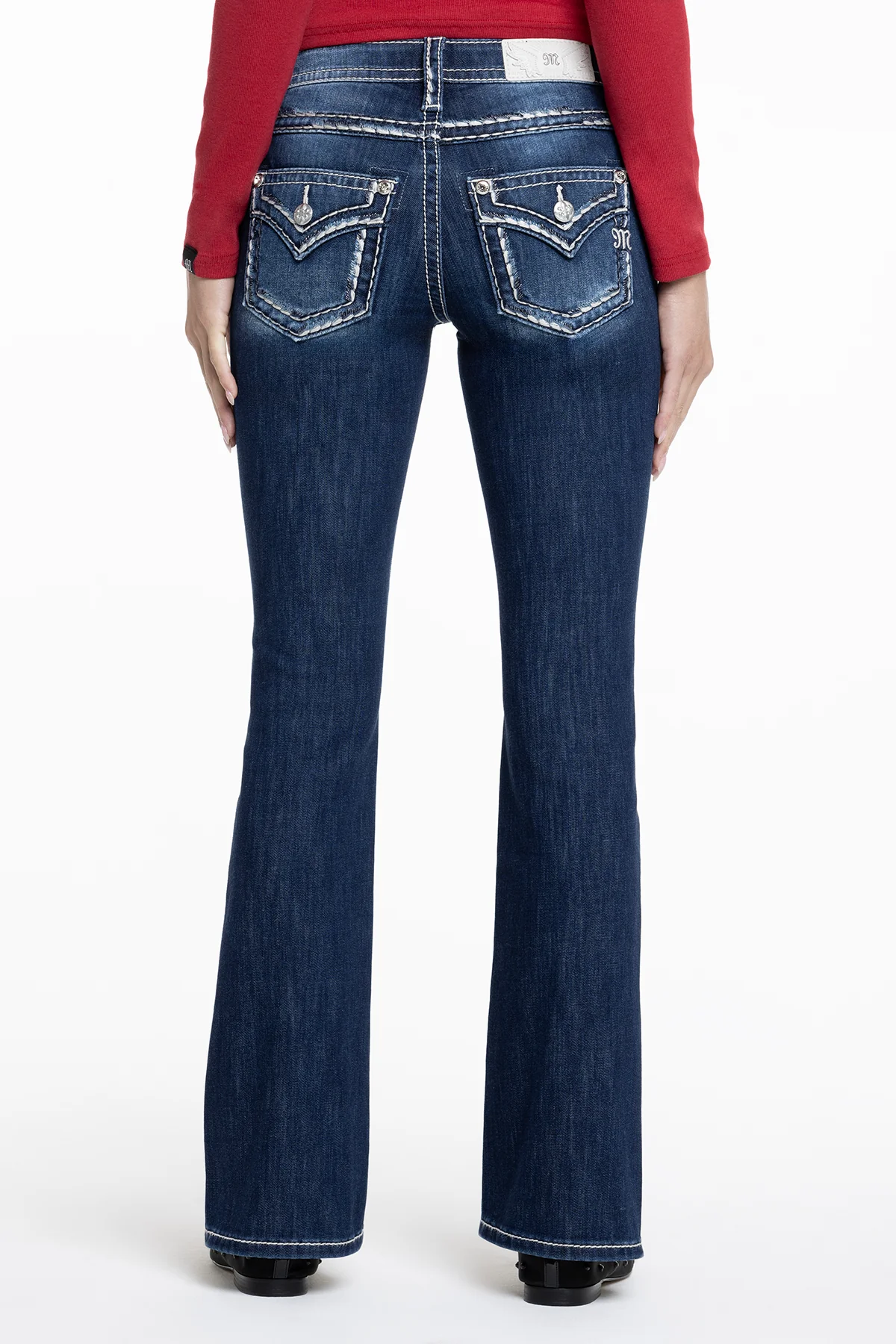 Classic Saddle Stitch Bootcut Jeans - Image 6