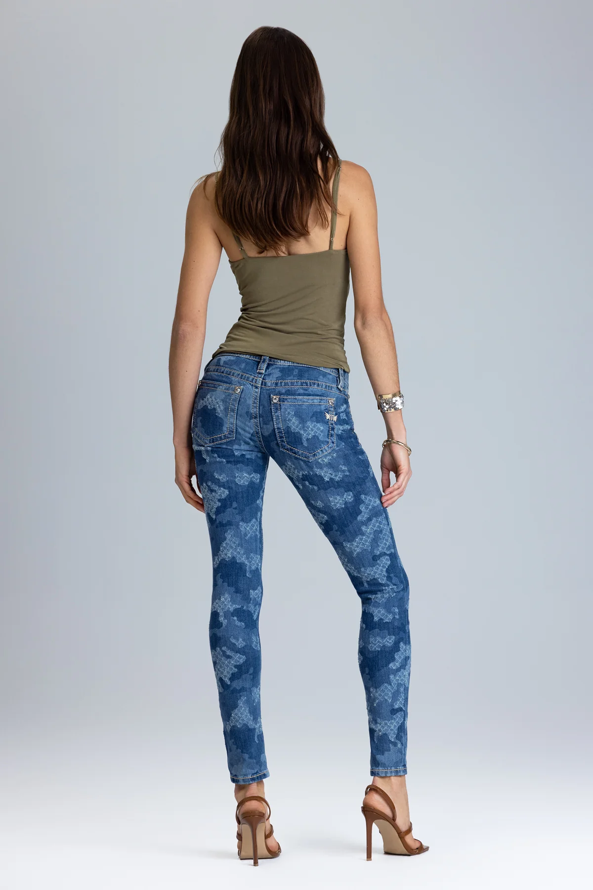 Low Rise Camo Skinny Jeans - Image 4