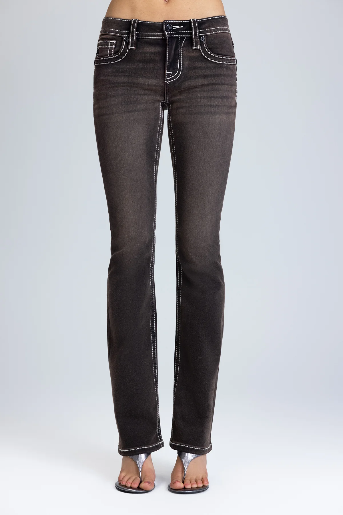 Sevryn Stitched Bootcut Jeans - Image 4